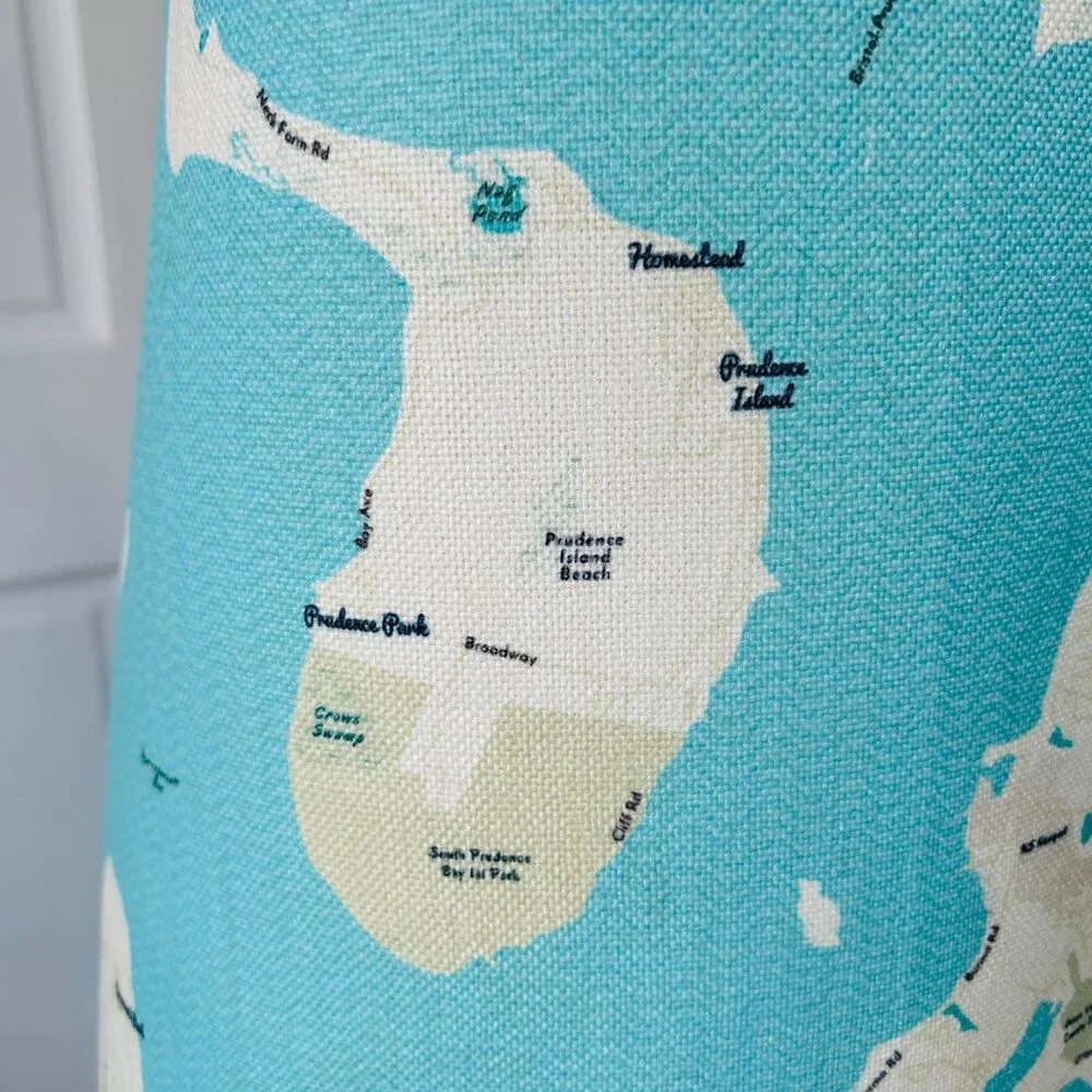 NEW with TAGS Canvas Apron featuring Sea Glass Map of Newport, RI (County)